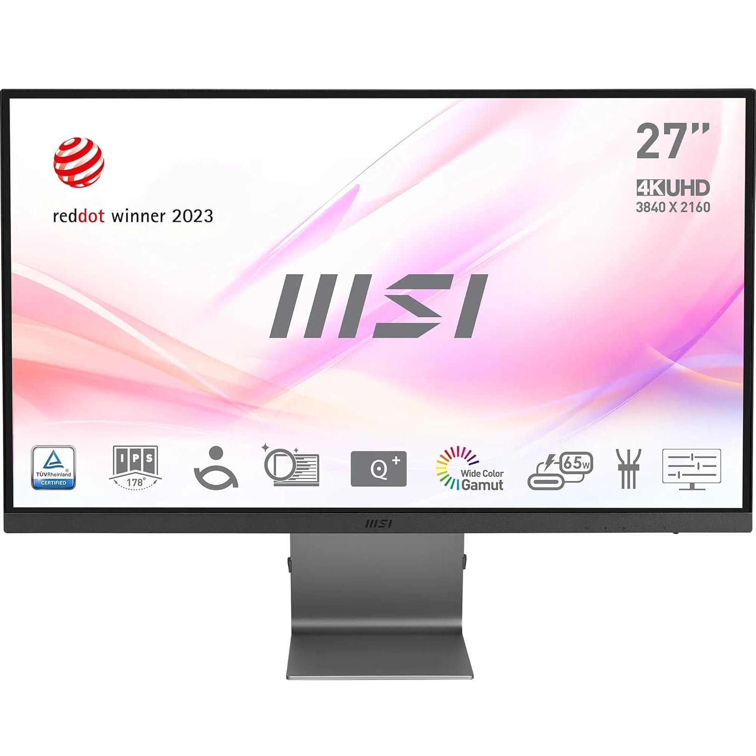 MSI Modern MD271UL, 27 Inch (68.58 cm), IPS Panel, 4K UHD 3840 x 2160, Silver, Eye-Friendly Screen, 99% DCI-P3/139% SRGB, 2X HDMI 2.0b, DP 1.2a, USB Type-C 65W PD Monitor MSI Modern MD271UL, 27 Inch (68.58 cm), IPS Panel, 4K UHD 3840 x 2160, Silver, Eye-Friendly Screen, 99% DCI-P3/139% SRGB, 2X HDMI 2.0b, DP 1.2a, USB Type-C 65W PD Monitor